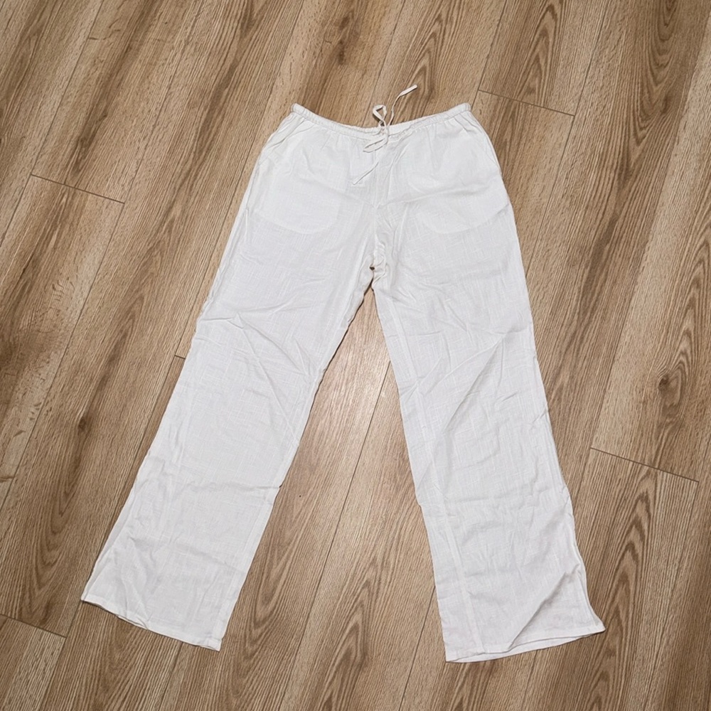 WHITE LINEN PANTS
